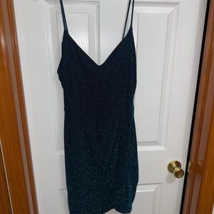 Lulu's Midnight Blue Sparkle Mini Dress